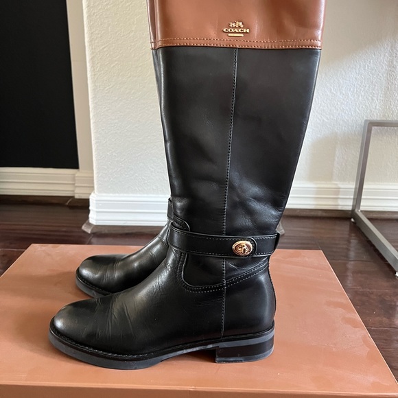 Black Coach boots USW 8 - Picture 5 of 12